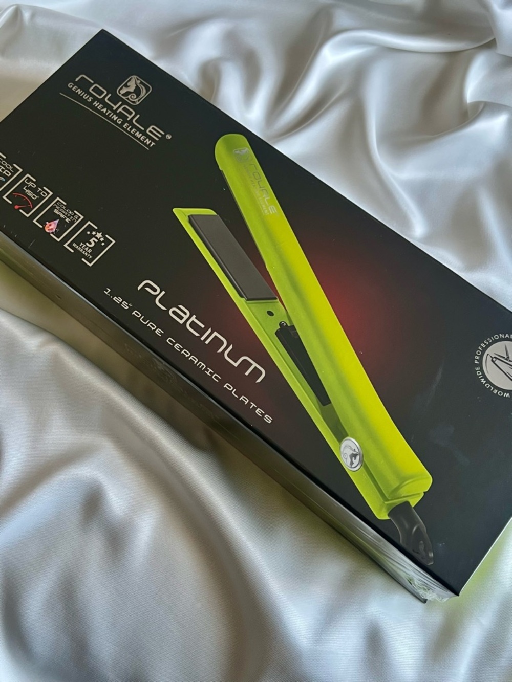 Lime Green 1.25" Platinum Ceramic Hair Straightener